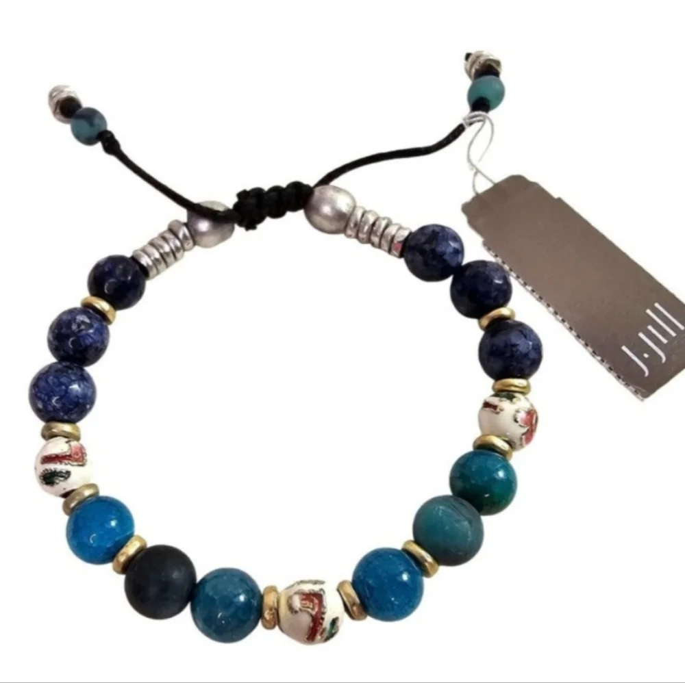 J. JILL Elegant Blue Beaded Bracelet NWT